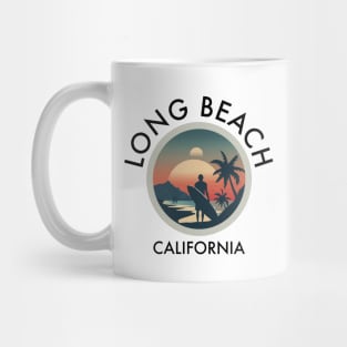 Long Beach - California (with Black Lettering) Mug